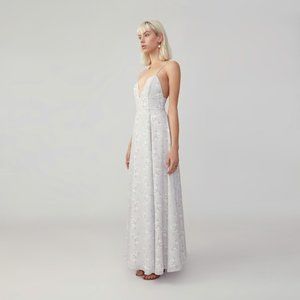 Frame and Partners Triangle Cup Dress | Heavy Georgette & Midnight Daisy Multi